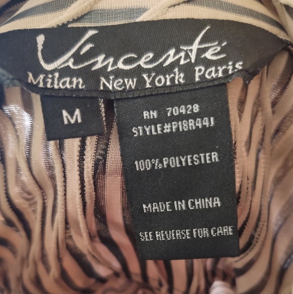 Vincente New York Milan Paris sheer tunic top - Picture 2 of 6